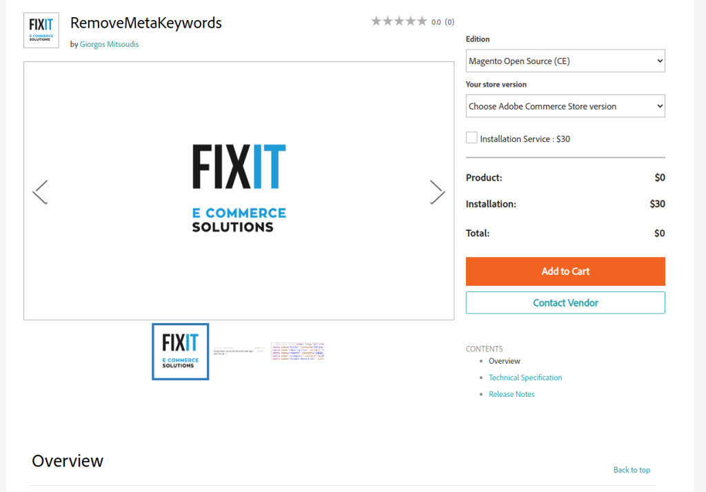Magento module by fixit