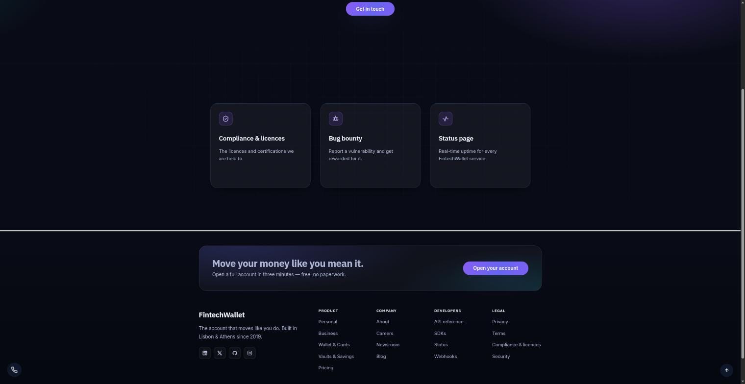 FintechWallet WordPress theme — ασφάλεια και συμμόρφωση
